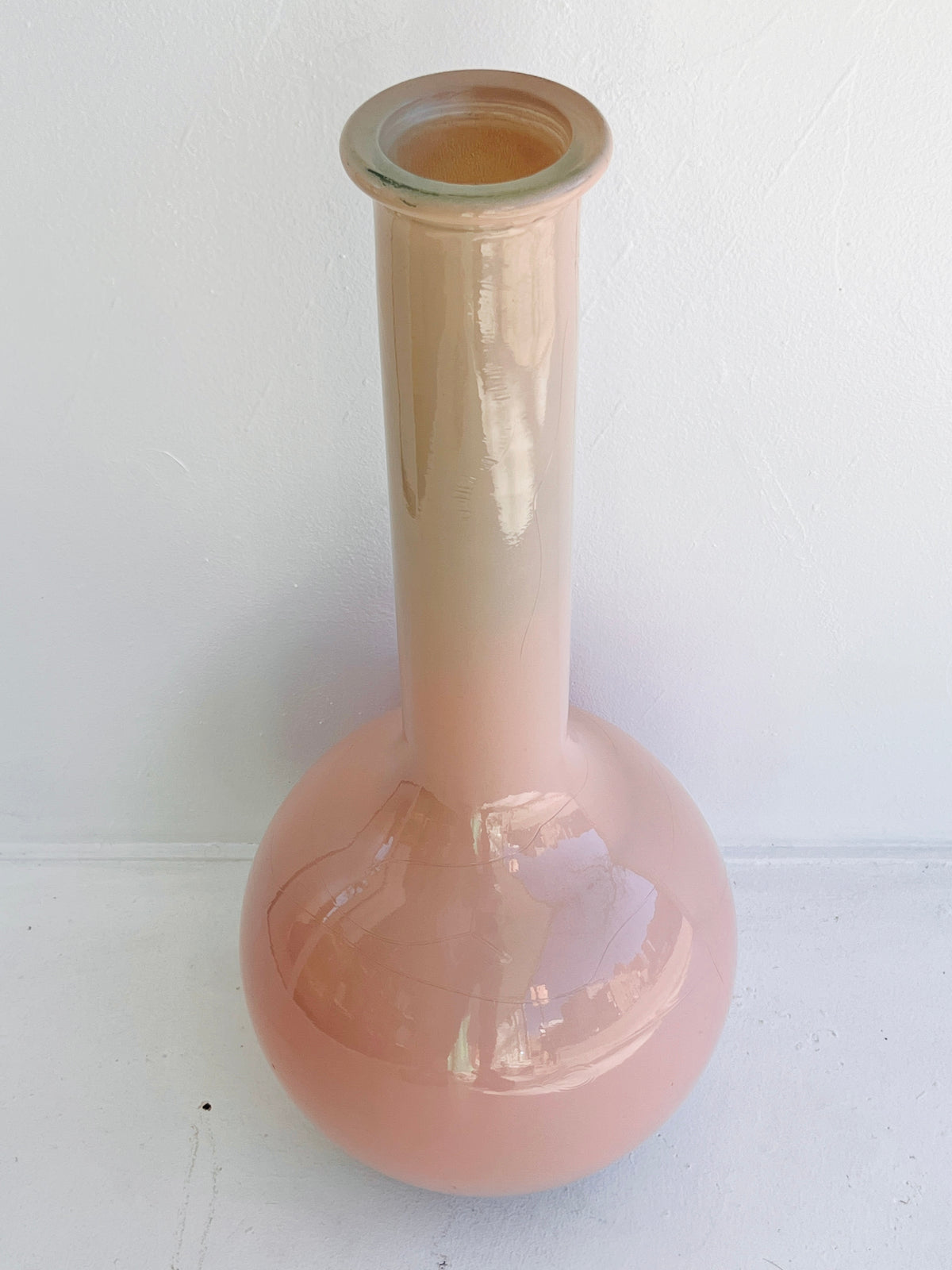 Postmodern Glass Floor Vase by Larry Laslo