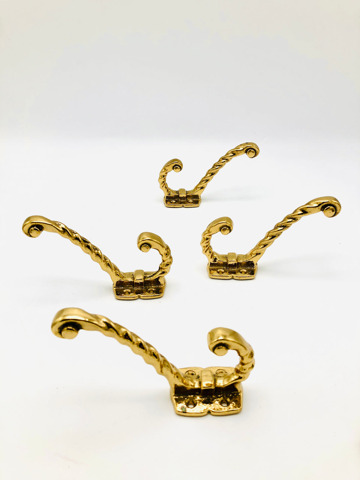 Vintage Hollywood Regency Brass Hooks