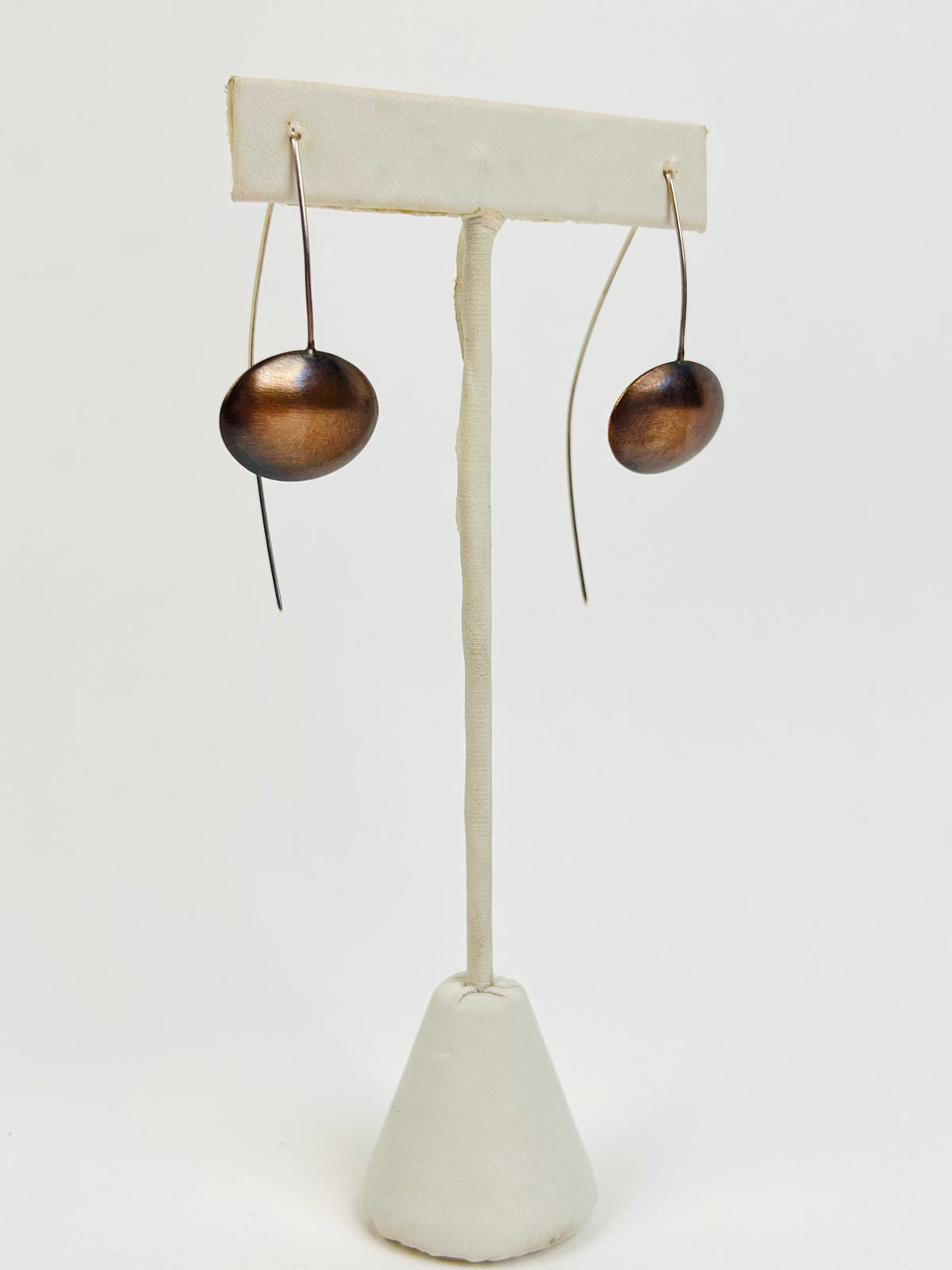 Vintage Bronze & Sterling Modernist Studio Earrings