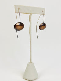 Vintage Bronze & Sterling Modernist Studio Earrings