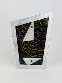 Vintage 90s Postmodern Metal Picture Frame