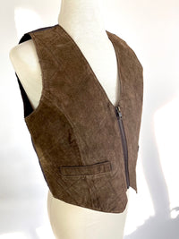 Vintage Brown Suede Vest