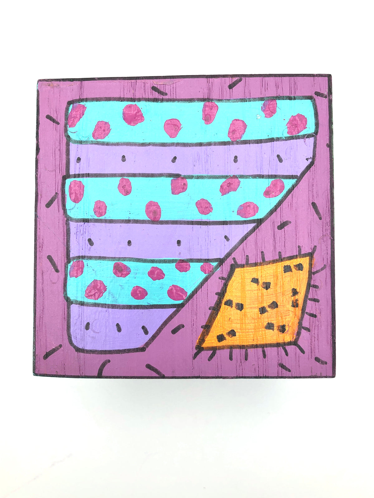 Postmodern Memphis Style Art Block