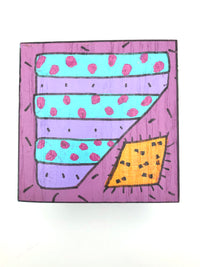 Postmodern Memphis Style Art Block