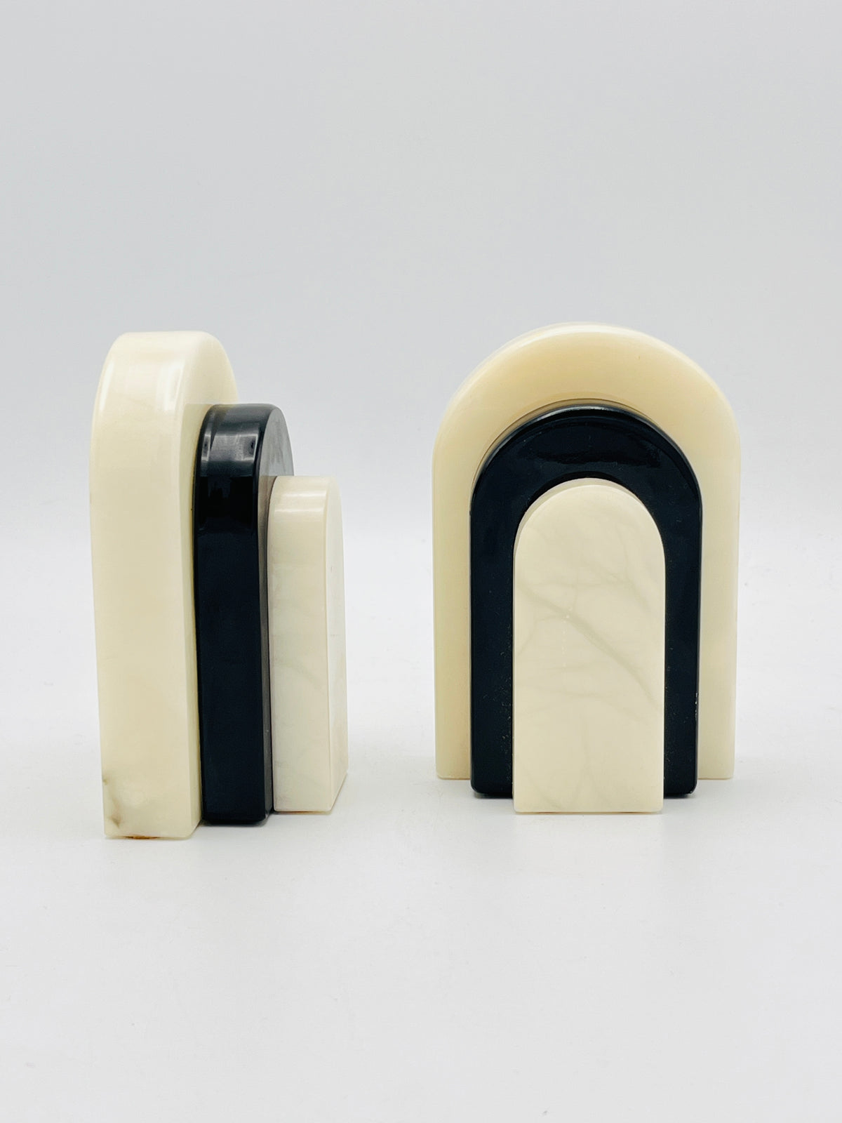Art Deco Onyx Arch Bookends
