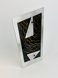 Vintage 90s Postmodern Metal Picture Frame