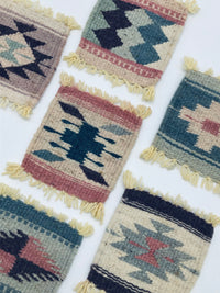 Handwoven Wool Chimayo Coasters