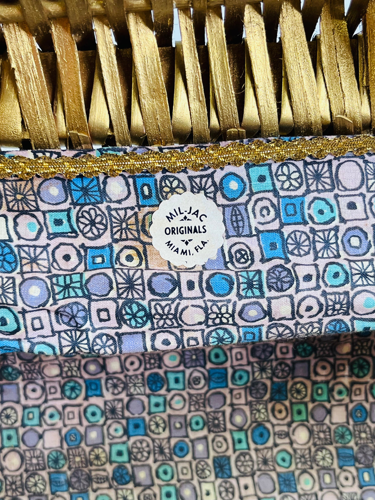 Vintage Seashell and Rattan Bag