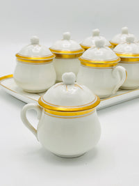 Vintage Porcelain Pot De Crème Set