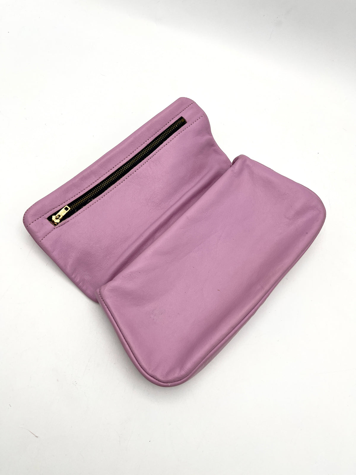 Vintage Lilac Leather Clutch