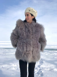 Vintage Mongolian Lamb Fur Coat