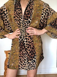 Vintage Animal Print House Dress