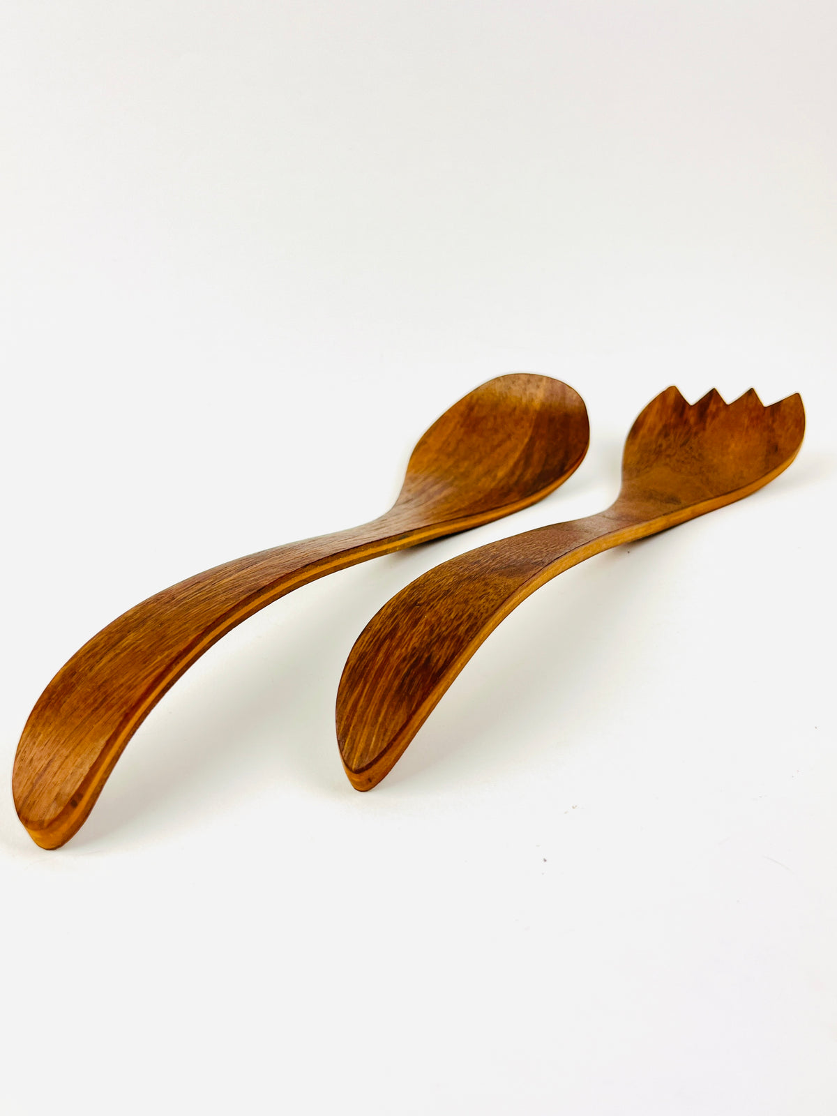 MCM Teak Salad Servers