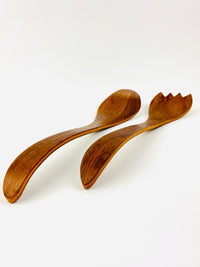 MCM Teak Salad Servers