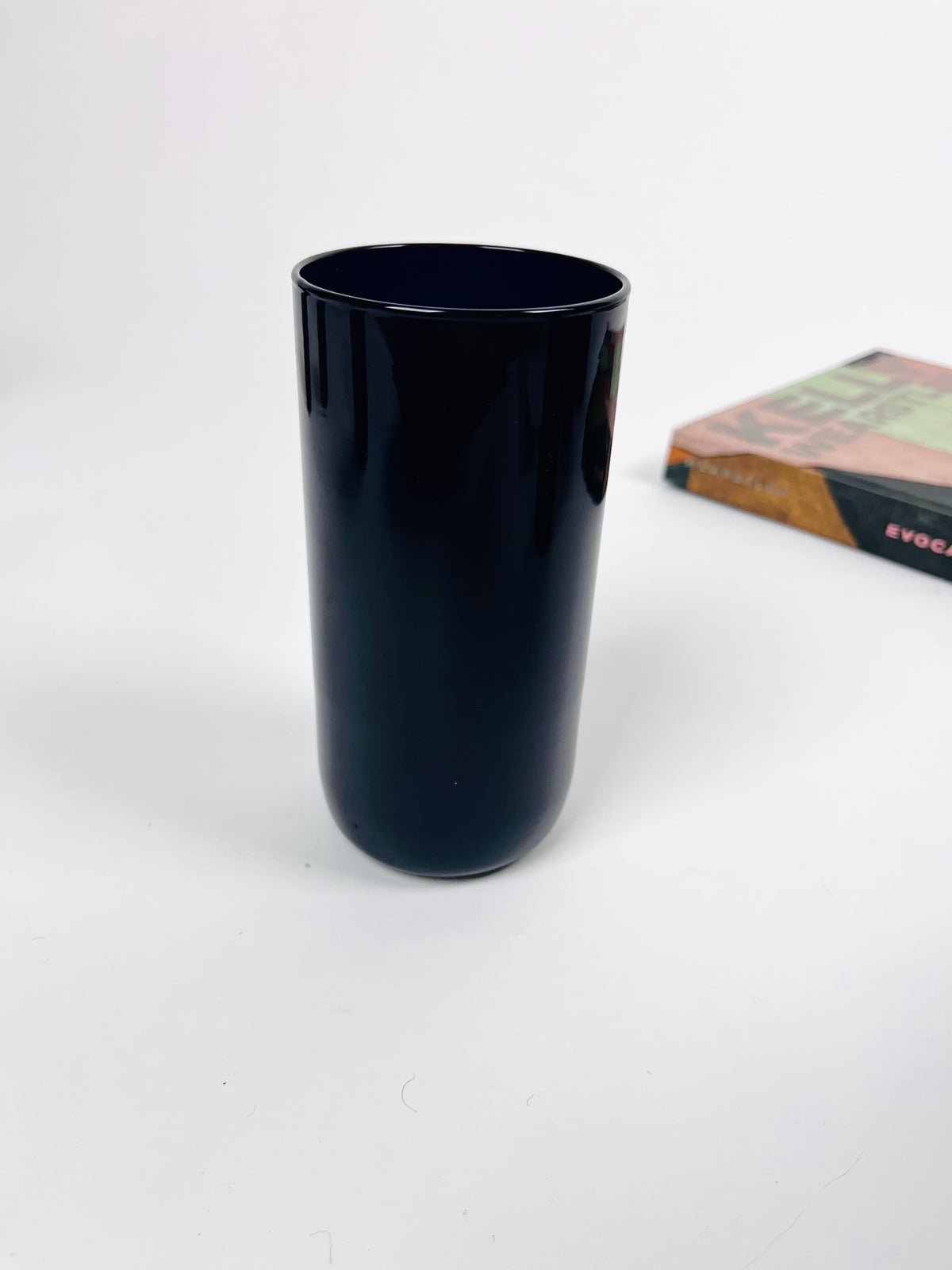 Vintage Black Glass Tumblers