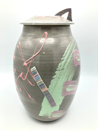 Vintage Postmodern Memphis Era Ceramic Vessel by Martin Bleyer