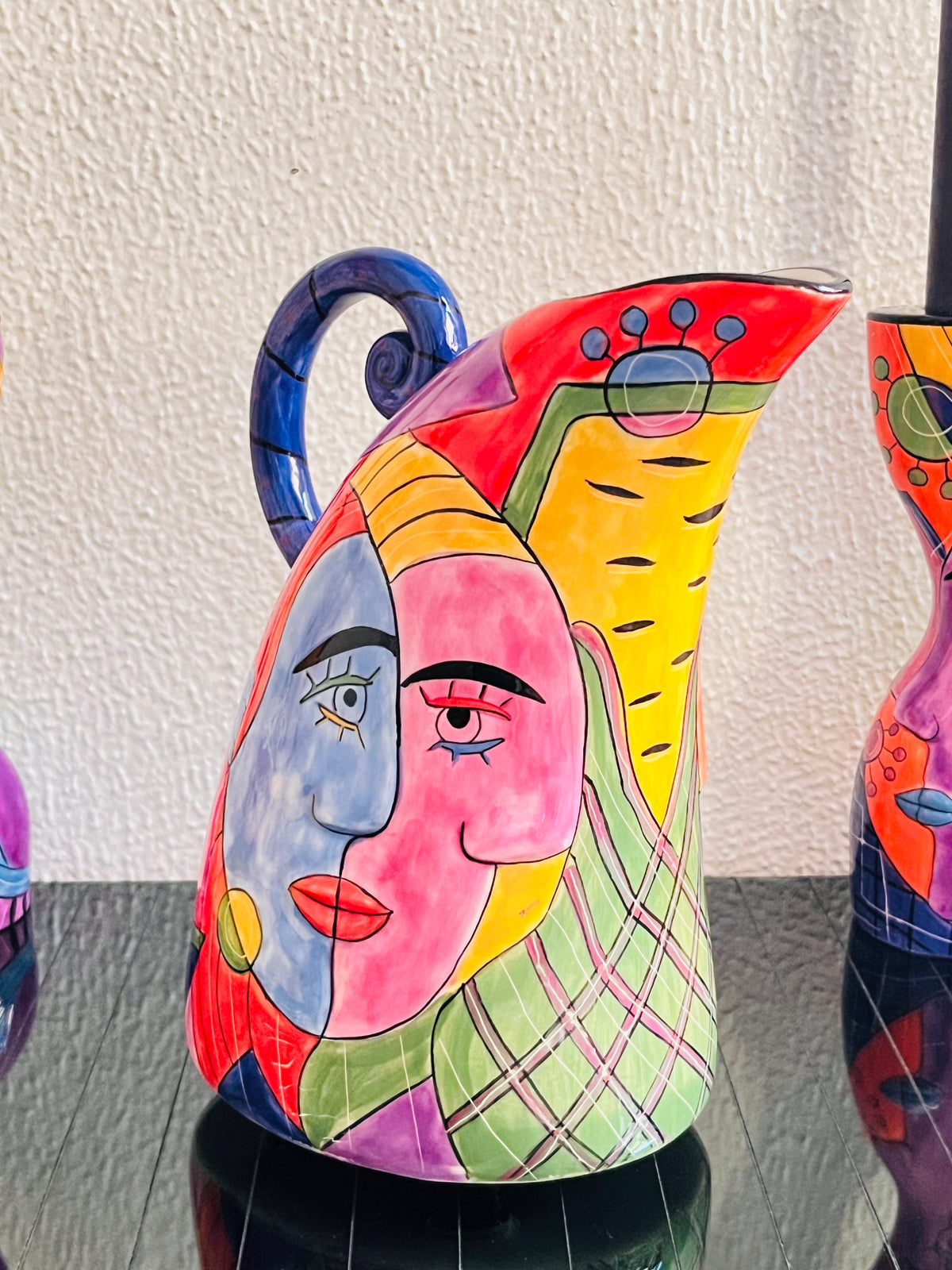 Postmodern Pitcher & Candle Holder Set