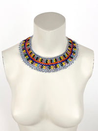 Vintage African Beaded Collar Necklace