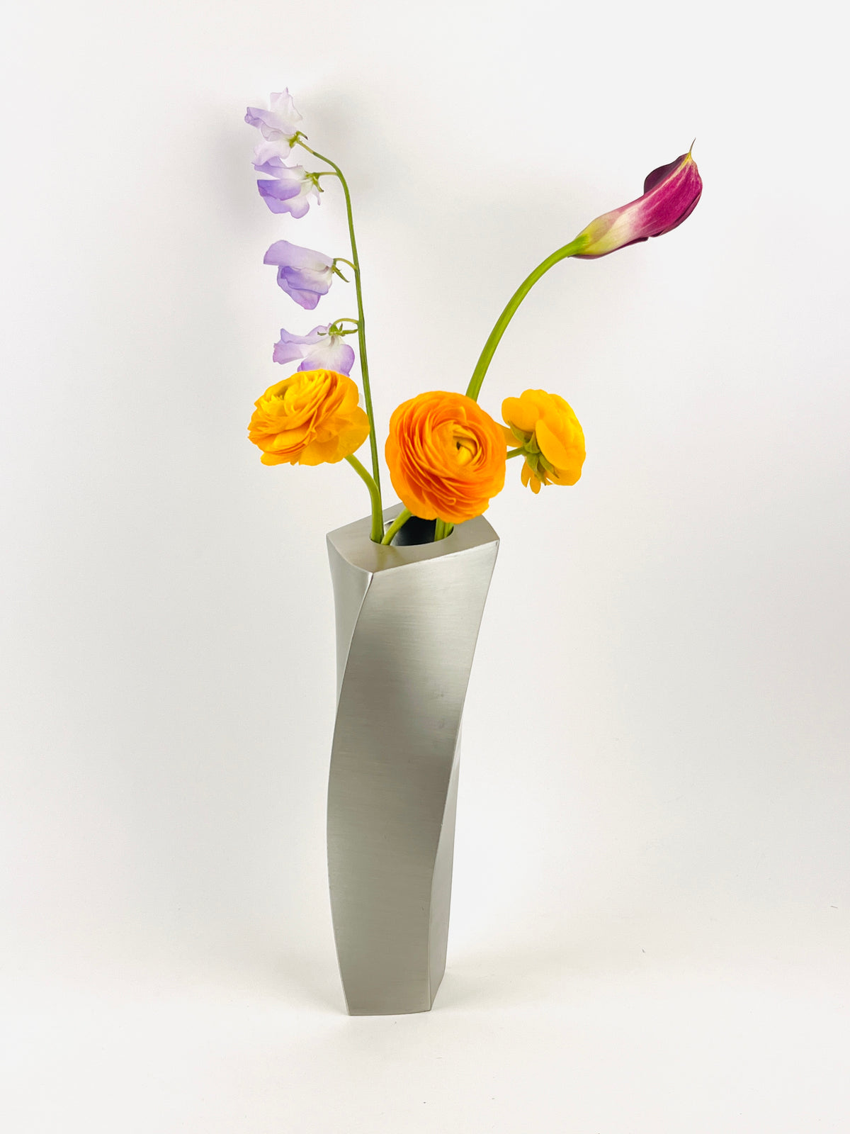Postmodern Stainless Steel Twist Vase