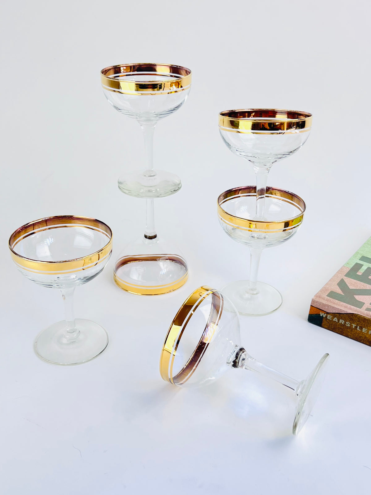 Vintage 22k Gold-Plated Coupes