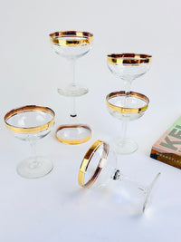 Vintage 22k Gold-Plated Coupes