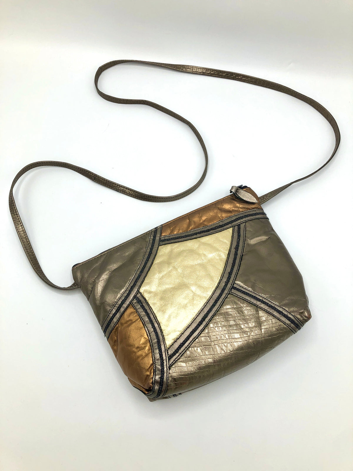 Vintage Metallic Genuine Leather Purse