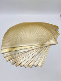 Vintage 80s Deco Metallic Gold Placemats