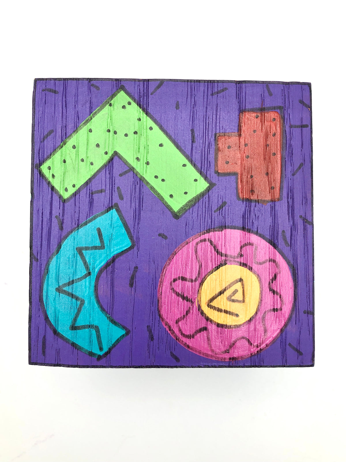 Postmodern Memphis Style Art Block