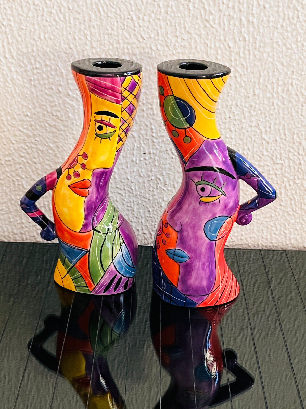 Postmodern Pitcher & Candle Holder Set