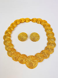 Vintage Spiral Disc Necklace