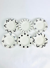 90s vintage postmodern geometric ceramic bowls pier 1 italy