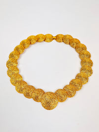 Vintage Spiral Disc Necklace