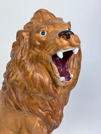 70s Vintage Chalkware Lion Statue