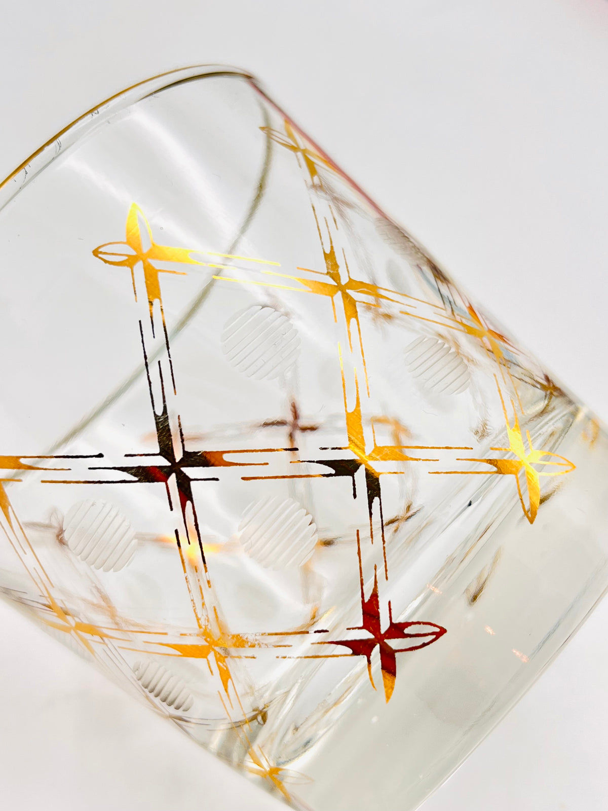 Vintage Gold-Plated Rocks Glasses