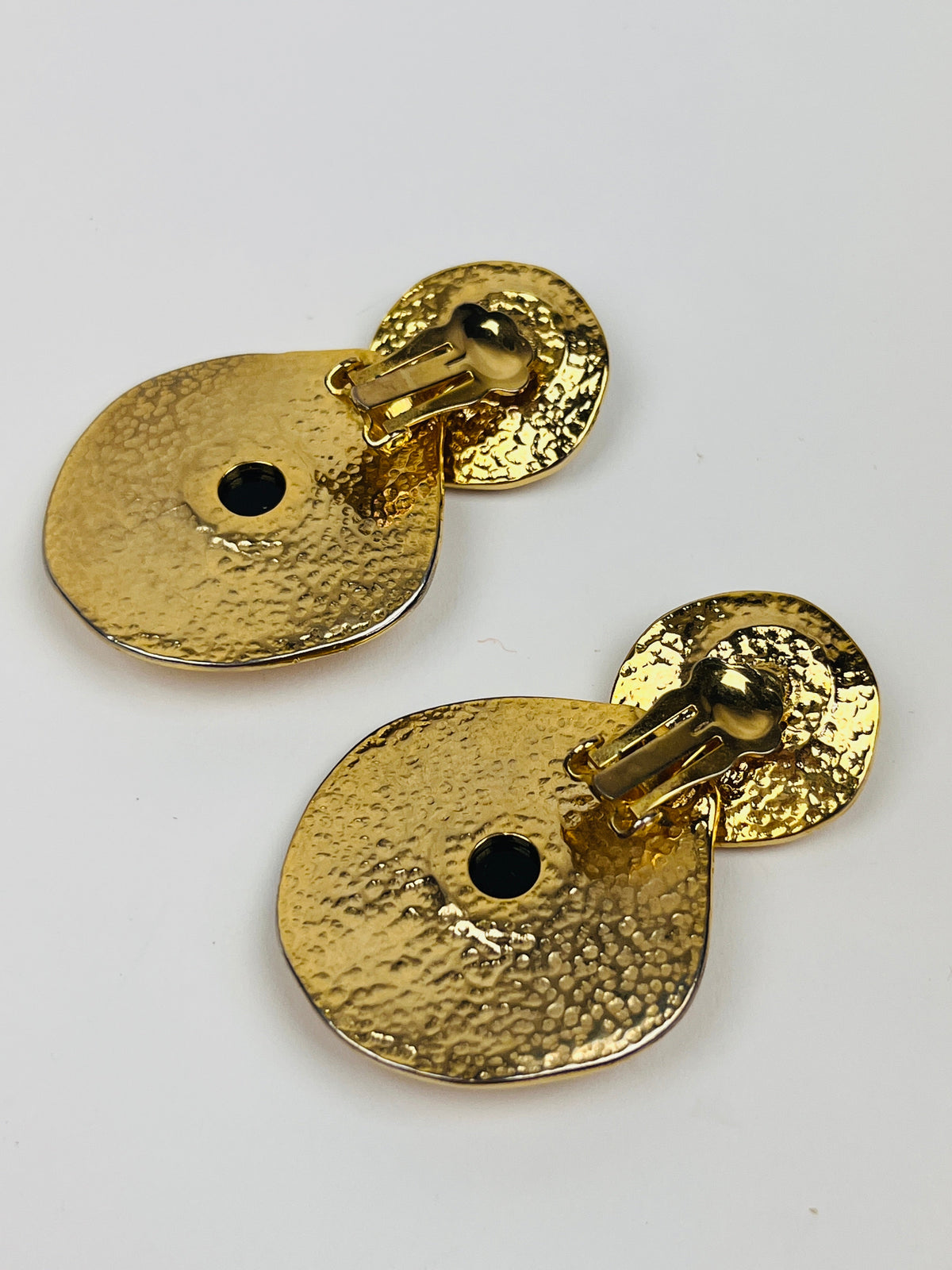 Vintage Hammered Disc Earrings