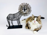 Vintage Wire Lion Sculpture