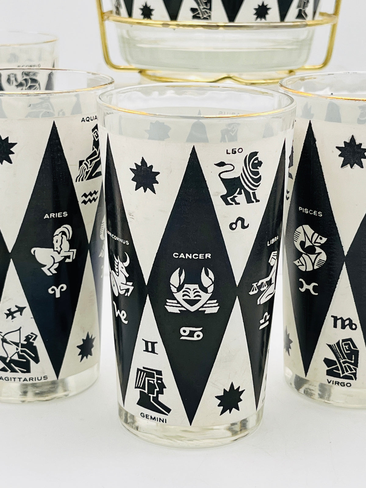 Mid-Century Modern Zodiac Bar Set