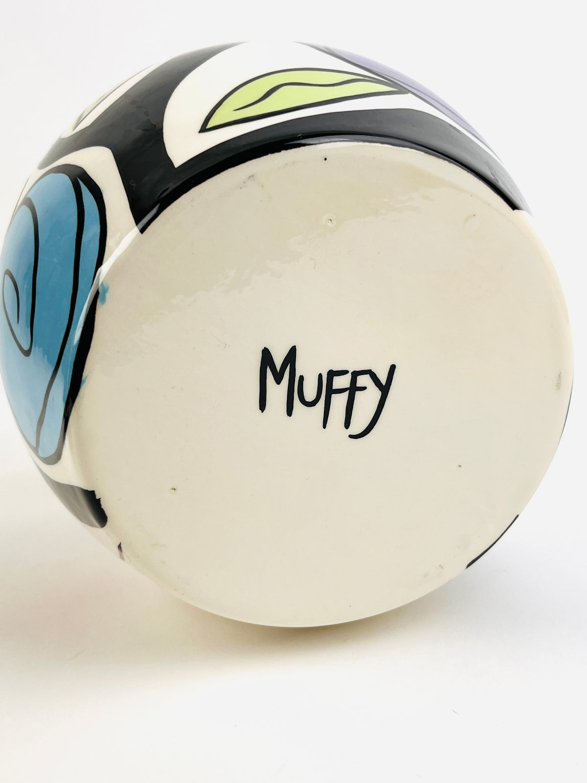 Vintage Postmodern Ceramic Face Jar