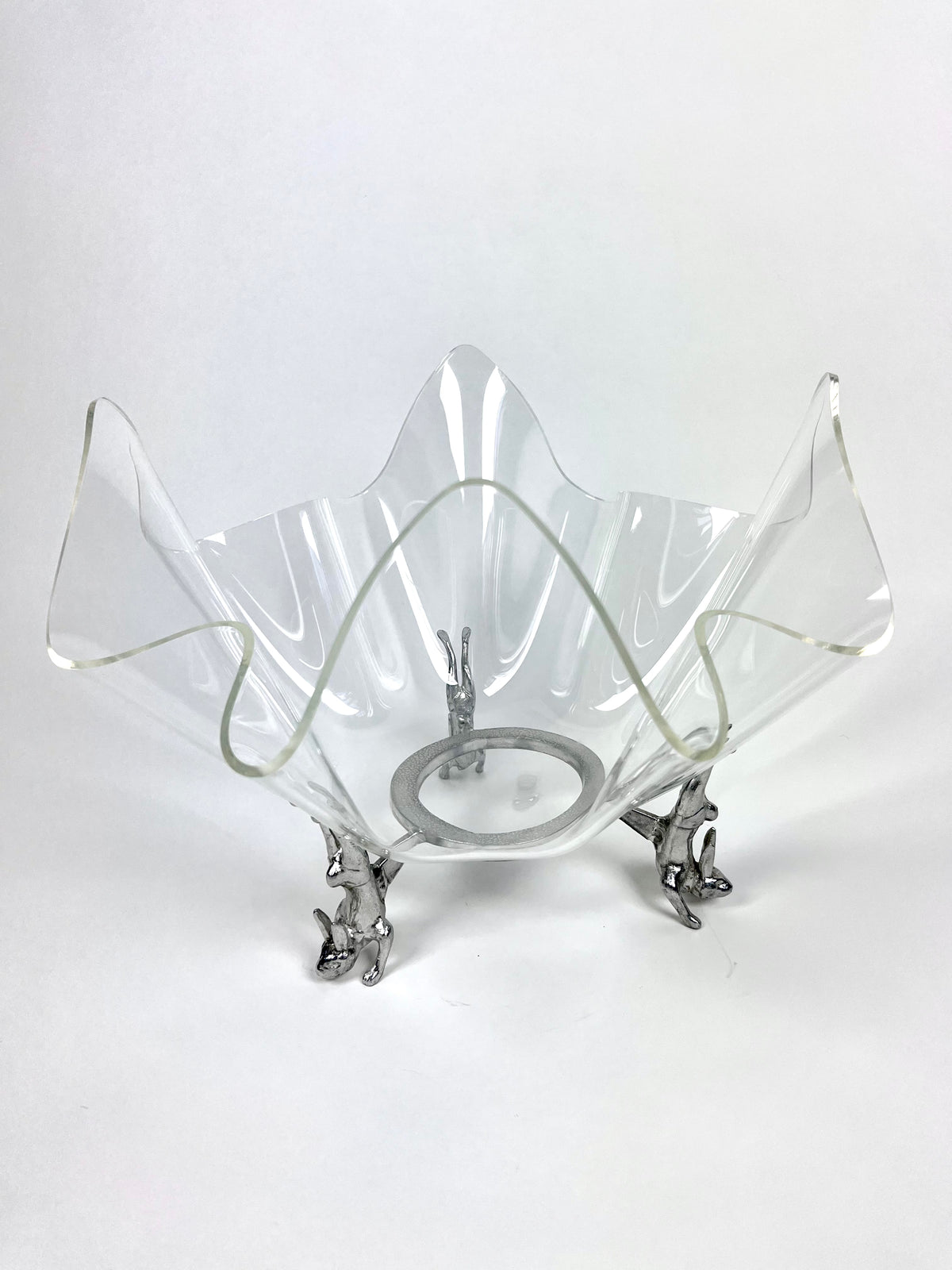 Vintage Arthur Court Lucite Rabbit Bowl