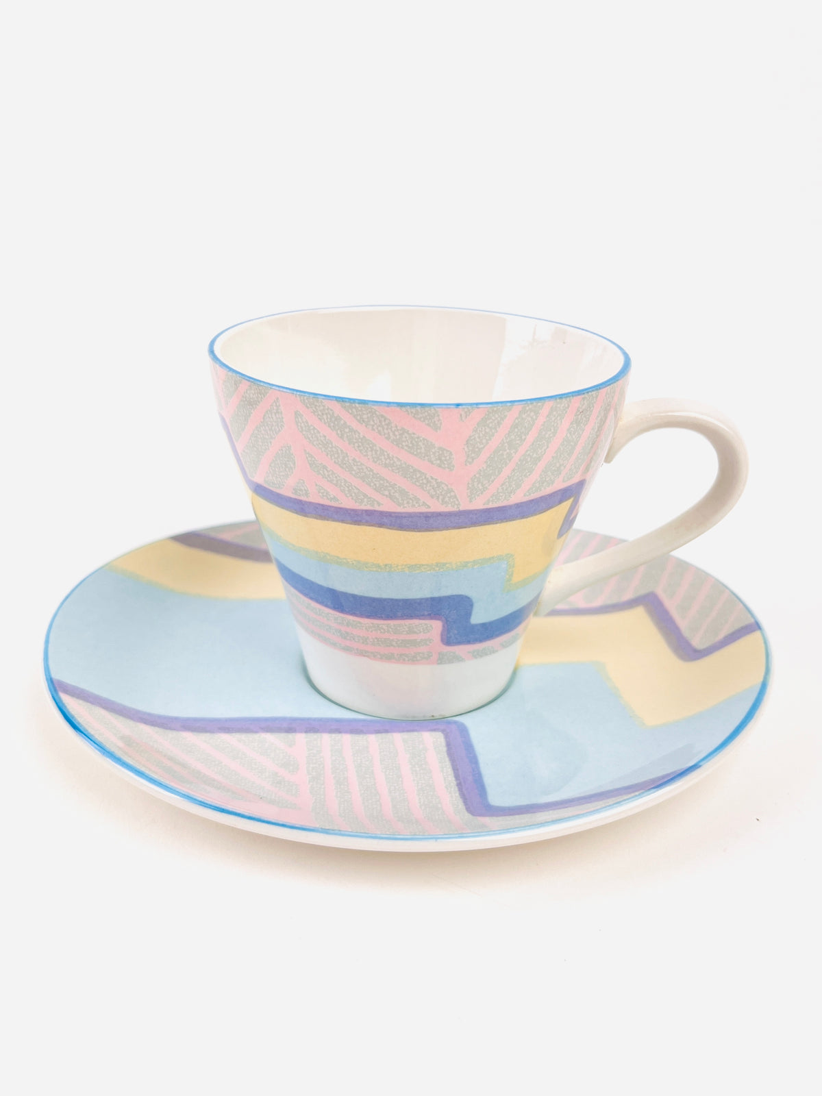 Memphis Style Cup & Saucer Set - 8pc