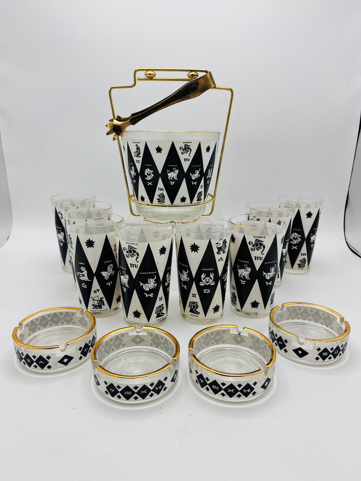 Mid-Century Modern Zodiac Bar Set