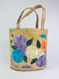 Large Woven Straw & Raffia Tote