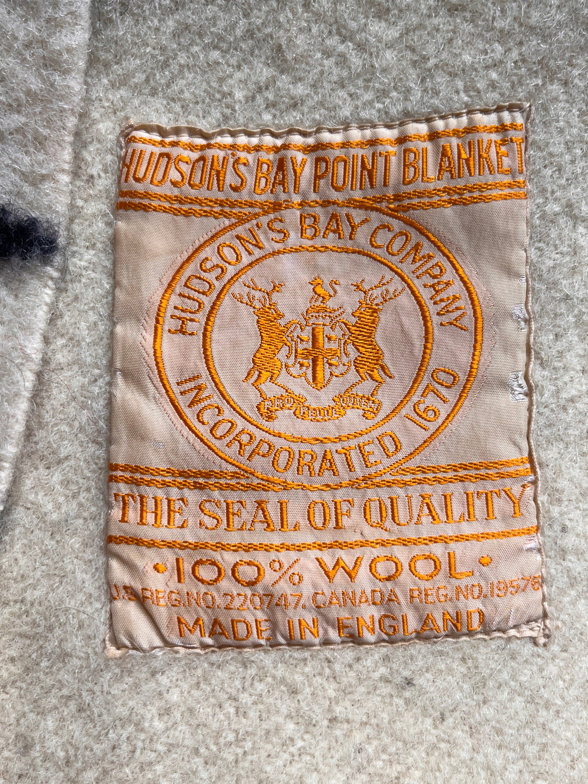 Vintage Hudson’s Bay 4 Point Wool Blanket