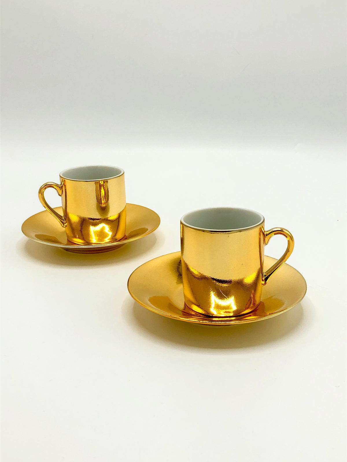 Vintage Gold-Plated Demitasse Duo