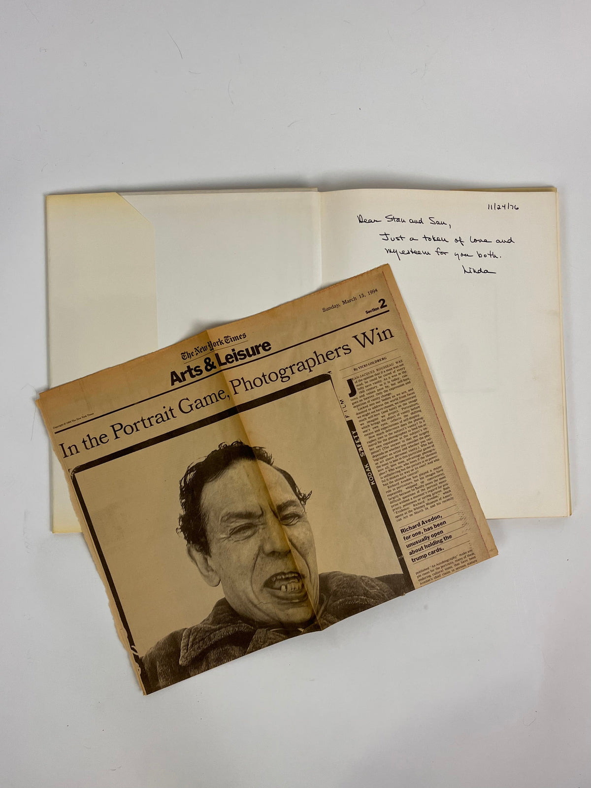 Portraits Richard Avedon First Edition Hardcover Book, 1976