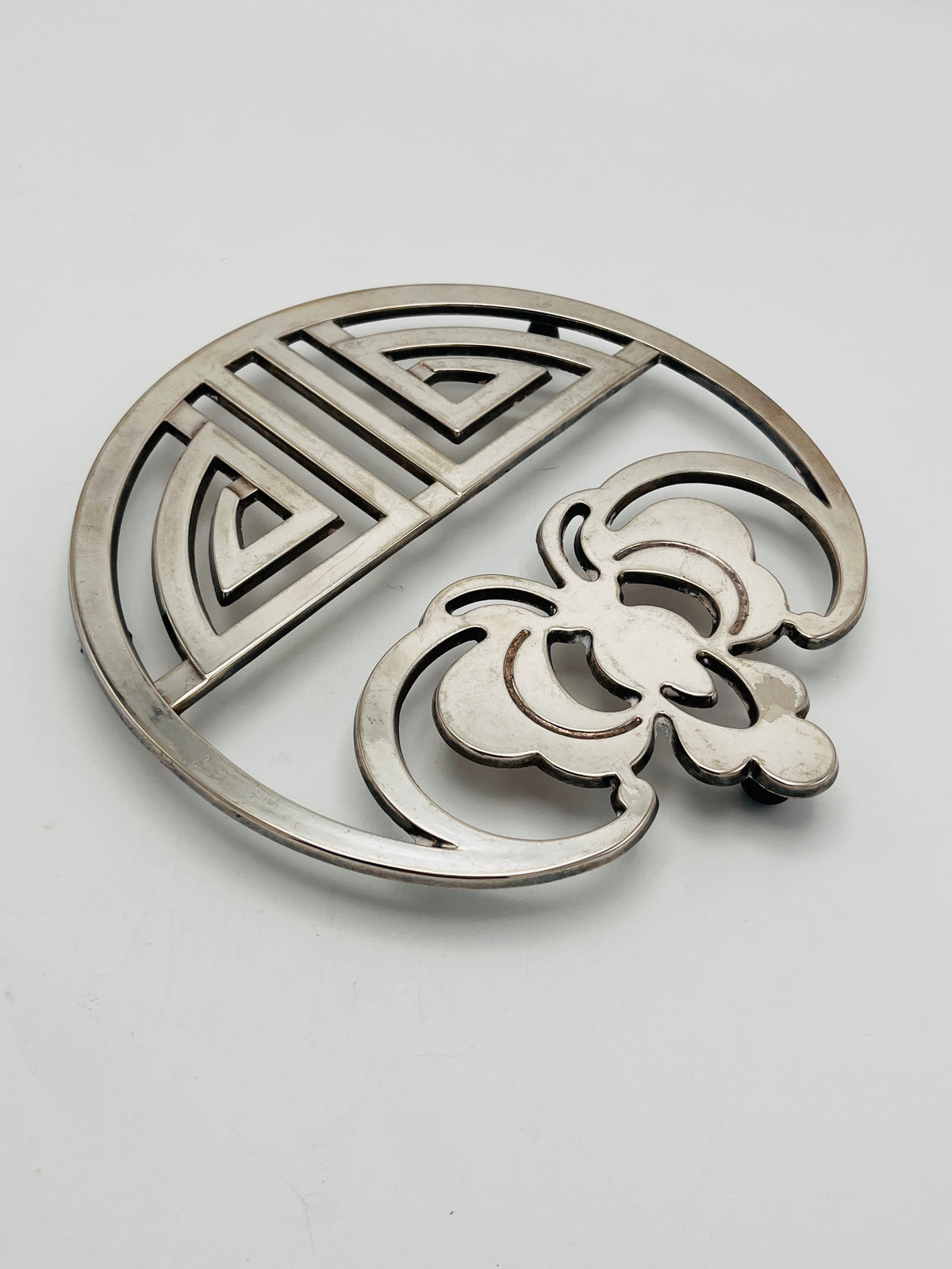 Vintage Art Deco Silverplate Trivet