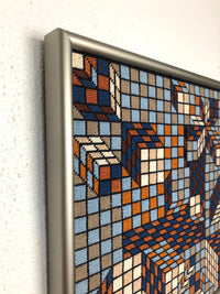 Vintage Op Art Needlepoint in the Style of Vasarely