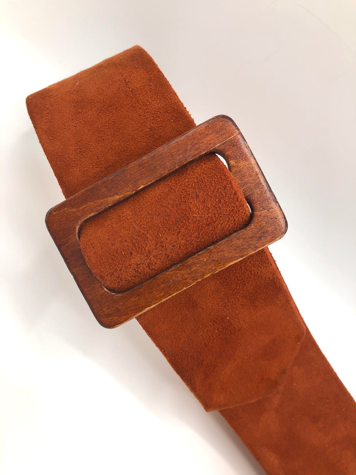 Vintage Tobacco Suede Belt
