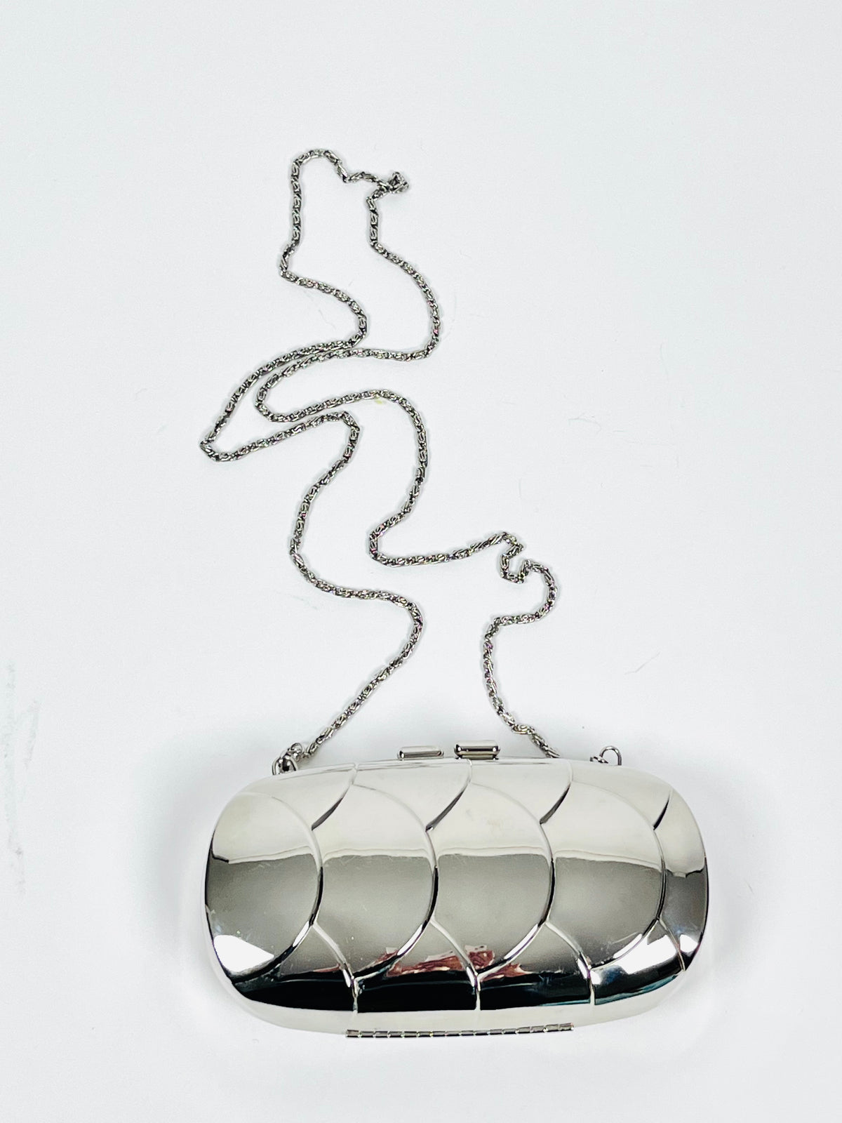 Vintage Silver Metal Box Purse/Clutch