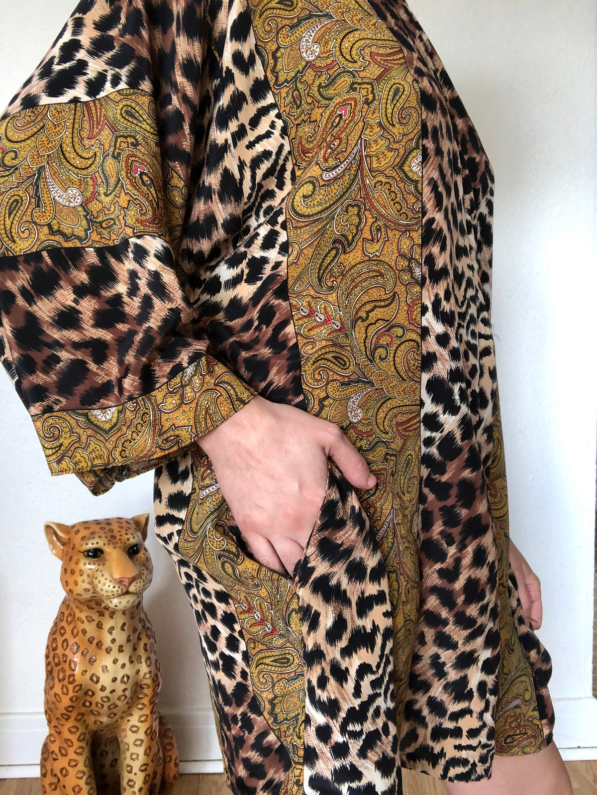 Vintage Animal Print House Dress